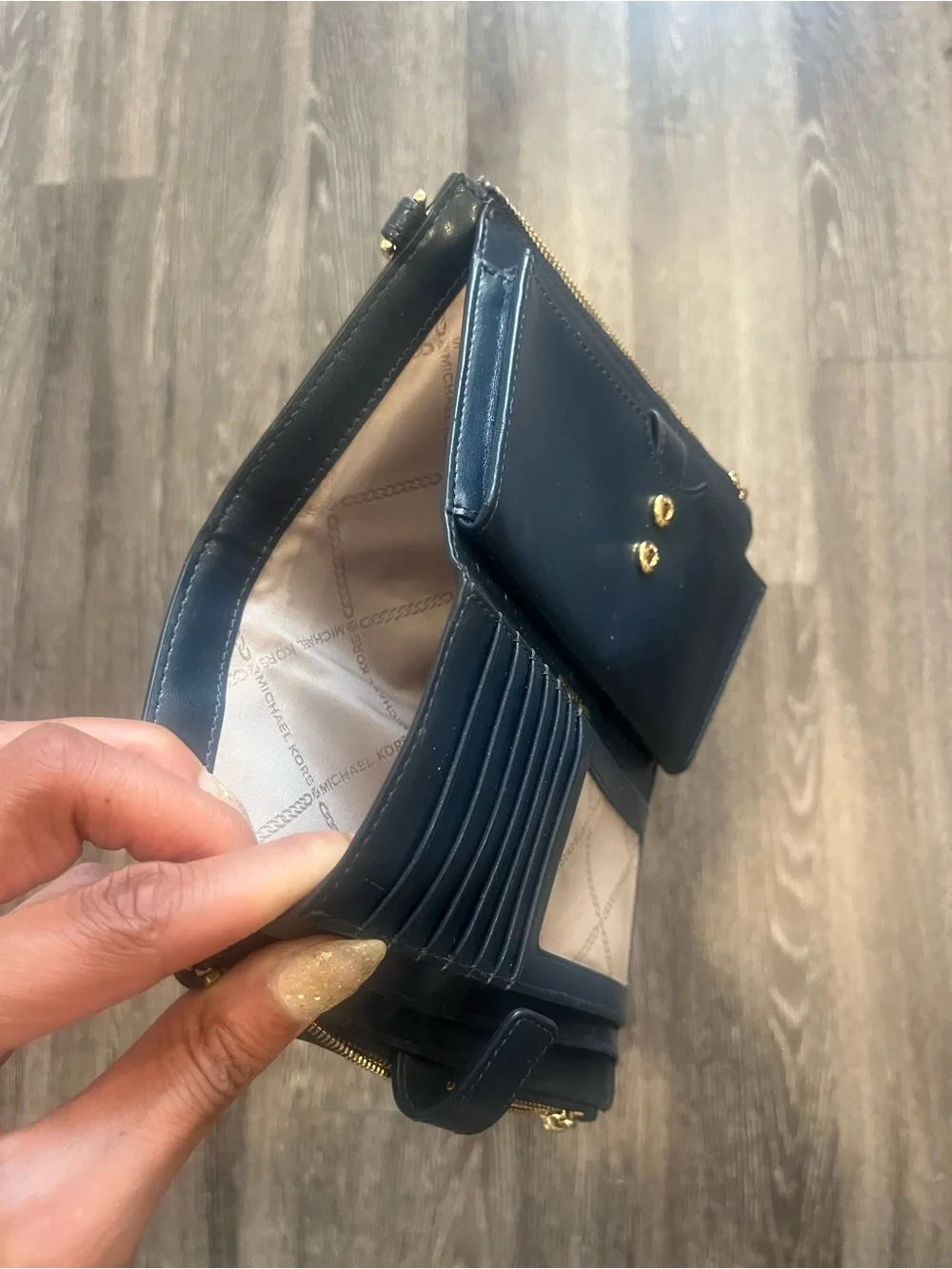Michael Kors Navy Signature Crossbody with Matching Wallet